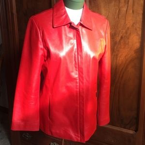 Genuine Red Leather Jacket